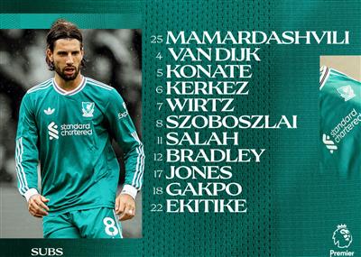 Partido fuera de casa del Liverpool contra el Brentford: Wirtz y Ekitic son titulares, Salah sigue jugando