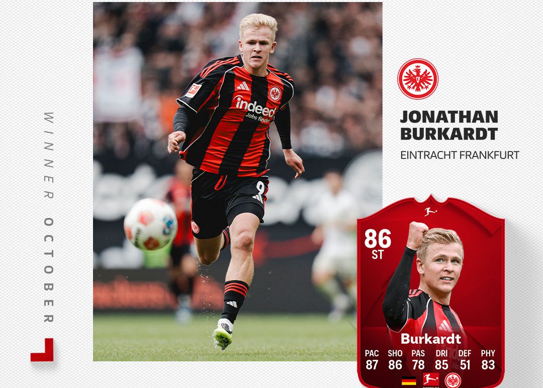 Derrota a Dias y Olise, oficial: Burkett fue elegido Jugador del mes de octubre de la Bundesliga