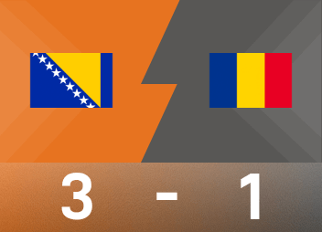 Informe previo al Mundial: Tabakovic gana, Bosnia y Herzegovina venció a Rumanía con diez hombres por 3-1
