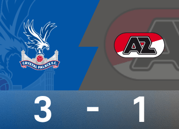 Informe del partido de la UEFA Champions League: Sarr dobla, Matta pierde un punto, Crystal Palace - Alkmaar 3-1